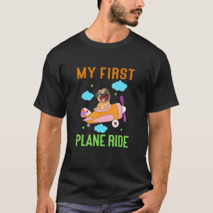 Mops Jungs Girls zum ersten Mal fliegen T-Shirt