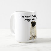 Mops Kaffee Tasse (Vorderseite Links)