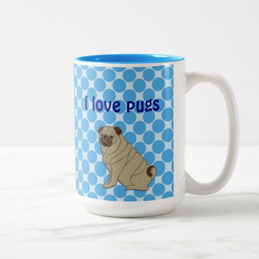 Mops - Kaffee Tasse (Rechts)