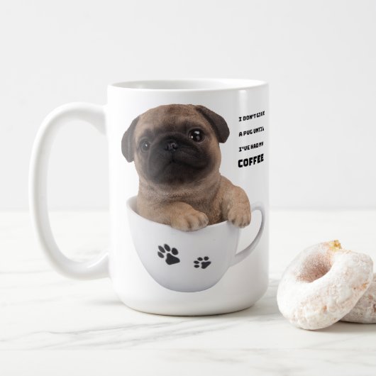 Mops-Kaffee-Tasse Kaffeetasse (Mit Donut)