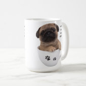 Mops-Kaffee-Tasse Kaffeetasse (VorderseiteRechts)