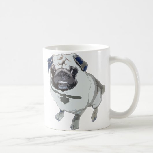 Mops-Kaffee-Tasse Kaffeetasse (Rechts)