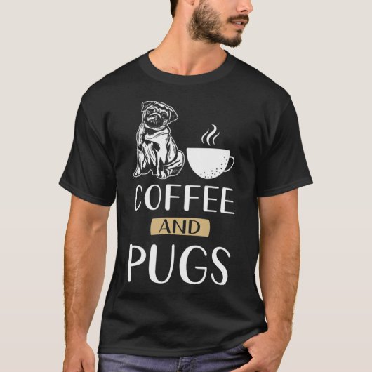 Mops Kaffeeküche Kaffee-Junkie T-Shirt (Vorderseite)