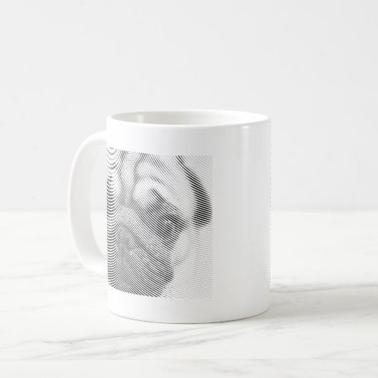 Mops Kaffeetasse (Vorderseite Links)