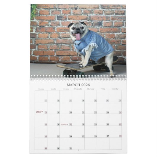 Mops-Kalender 2019 Kalender (Mär 2026)