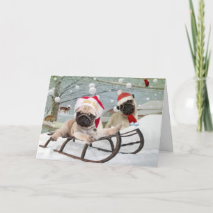 Mops kann der Geist der Weihnachten mit deiner Kar