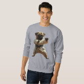 Mops Karate Schule Sweatshirt (Vorne ganz)