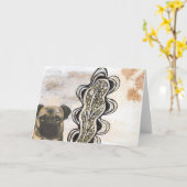 Mops Karte (Gelbe Blume)
