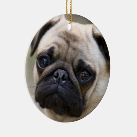 Mops Keramik Ornament (Rechts)
