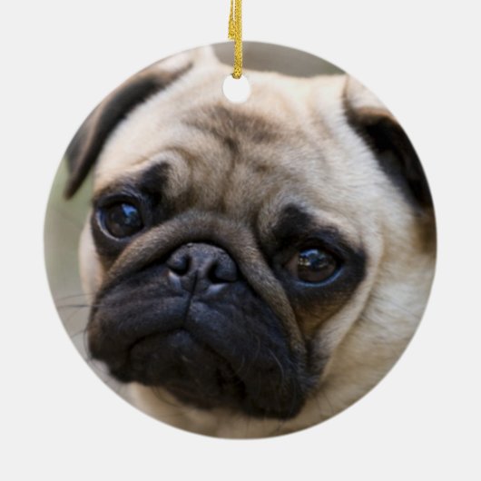 Mops Keramik Ornament (Hinten)