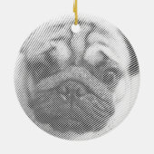 Mops Keramik Ornament (Hinten)