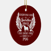 Mops Keramik Ornament (Rechts)