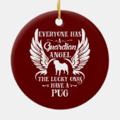 Mops Keramik Ornament (Hinten)