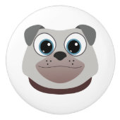 Mops Keramikknauf (Vorderseite)