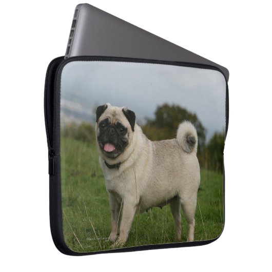 Mops-Keuchen Laptopschutzhülle (Vorne Rechts)