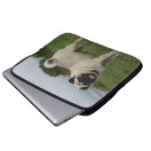 Mops-Keuchen Laptopschutzhülle (Vorne Knopf)