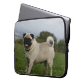 Mops-Keuchen Laptopschutzhülle (Vorderseite Links)