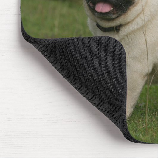 Mops-Keuchen Mousepad (Ecke)