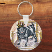 Mops King Schlüsselanhänger (Vorderseite)