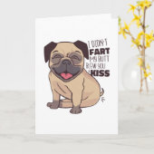 MOPS KISS KARTE (Gelbe Blume)