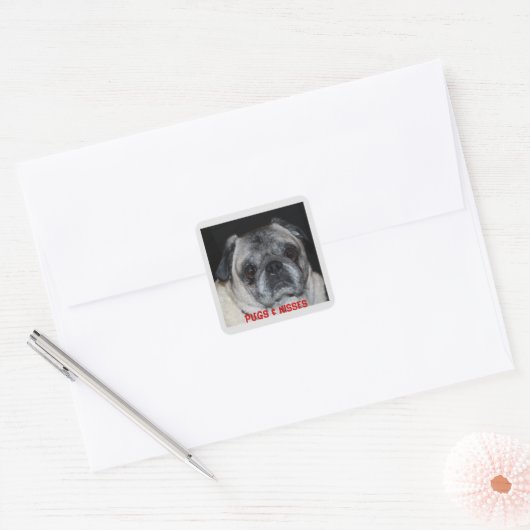 Mops & Kisses Sticker (Umschlag)