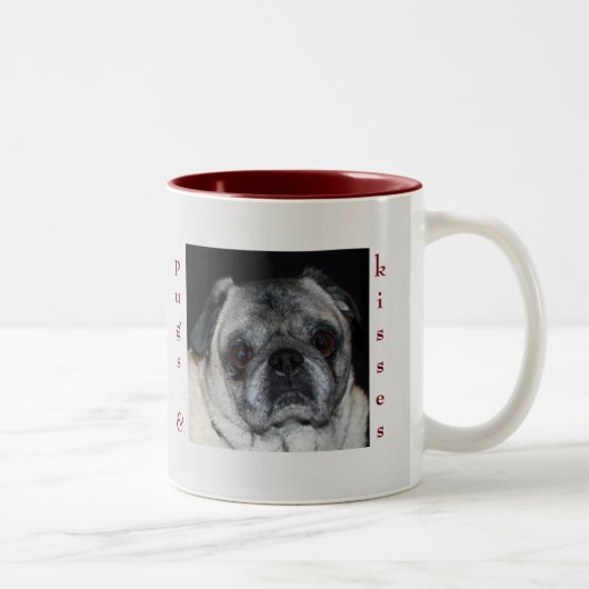 Mops & Kisses Tasse (Rechts)