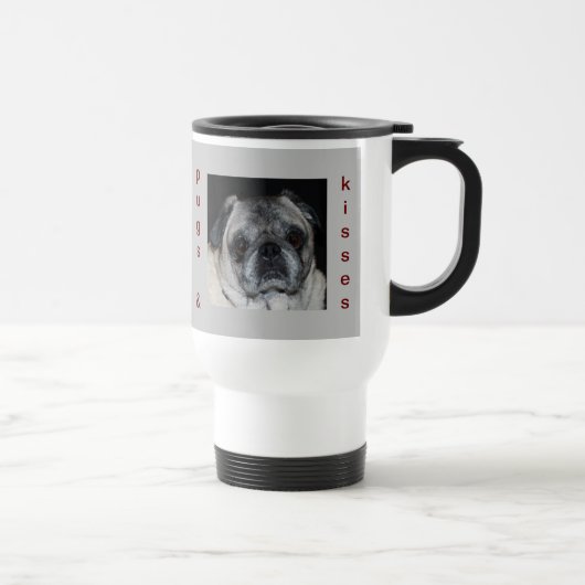 Mops & Kisses Travel Mug Reisebecher (Rechts)
