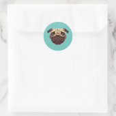 Mops Klassischer Rundaufkleber Runder Aufkleber (Tasche)
