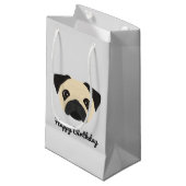 Mops Kleine Geschenktasche Kleine Geschenktüte (Vorderseite Schrägansicht)