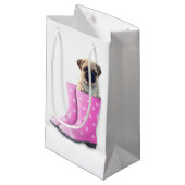 Mops Kleine Geschenktüte (Vorderseite Schrägansicht)