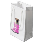 Mops Kleine Geschenktüte (Rückseite Schrägansicht)