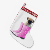 Mops Kleiner Weihnachtsstrumpf (Vorderansicht (hängend))