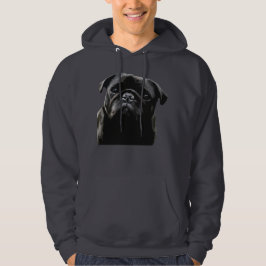 Mops-Klugheits-Schwarz-Mops Hoodie