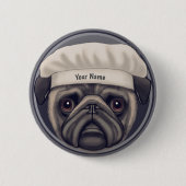 Mops Koch Button (Vorderseite)
