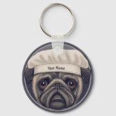 Mops Koch Schlüsselanhänger (Vorderseite)