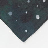 Mops-Konstellations-Stern-Himmel-Grüntöne-Blues Fleecedecke (Ecke)