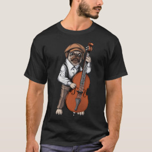Mops Kontrabassspieler T-Shirt