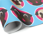 Mops-Kopf-Verpackungs-Papier - groß Geschenkpapier (Rolleneckpunkt)