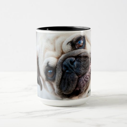 Mops-Kopfneigung Tasse (Zentrum)