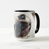 Mops-Kopfneigung Tasse (VorderseiteRechts)