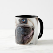 Mops-Kopfneigung Tasse (VorderseiteRechts)