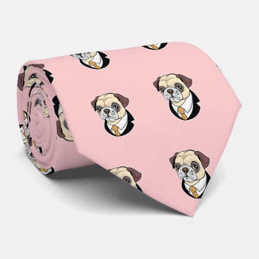 Mops-Krawatte Krawatte (Gerollt)