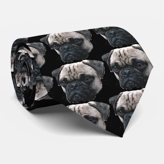 Mops-Krawatte Krawatte (Gerollt)