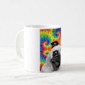 Mops-Krawatten-Tasse Kaffeetasse (Vorderseite Links)