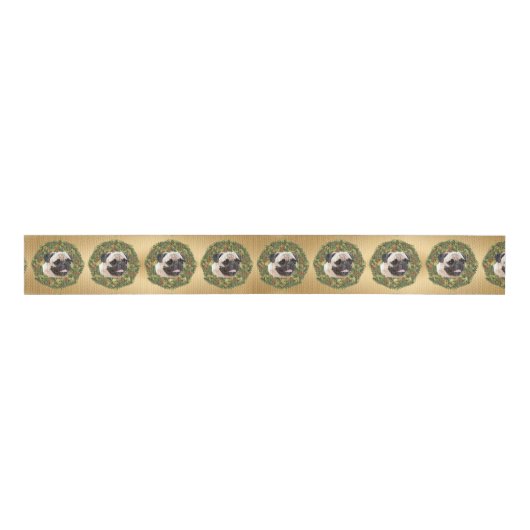 Mops Kreath Ripsband (Vorderseite)