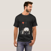 Mops-Kunst mit 'Ich liebe Möpse'-Textüberlagerung T-Shirt (Vorne ganz)