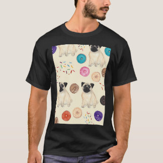 Mops Kunst Möpse Welpe lustig süße Hunde T-Shirt