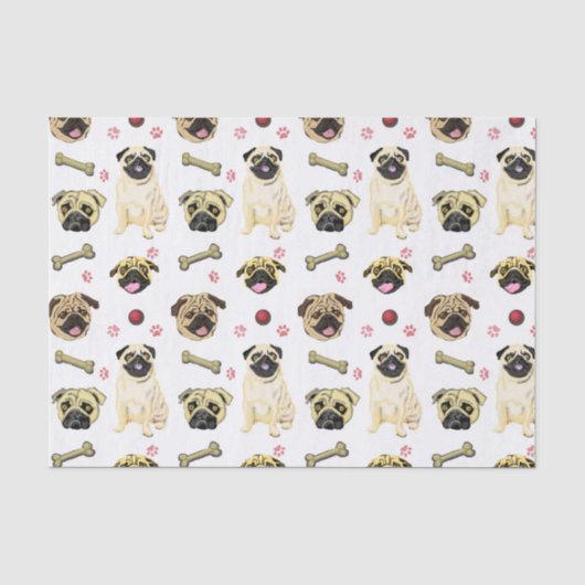 Mops Kunst Seidenpapier (Vorderseite)