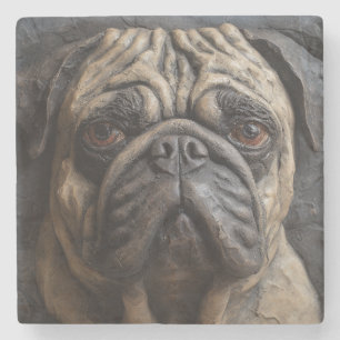 Mops-Kunst Steinuntersetzer