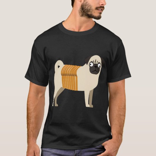 Mops - Laib Brot T-Shirt (Vorderseite)